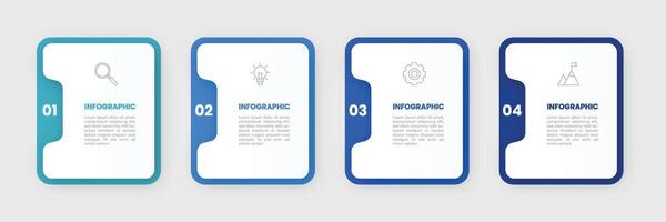 Infographic label design template with icons and 4 options or steps. vector