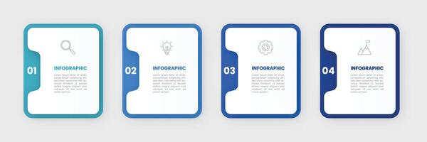 Infographic label design template with icons and 4 options or steps. vector