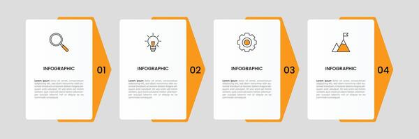 Infographic label design template with icons and 4 options or steps. vector