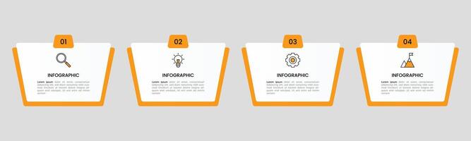 Infographic label design template with icons and 4 options or steps. vector