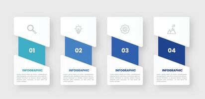 Infographic label design template with icons and 4 options or steps. vector