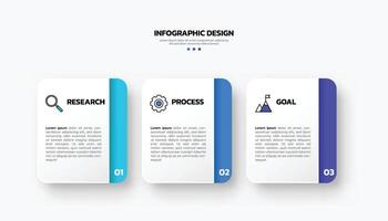 Modern infographic design template with 3 options or steps vector