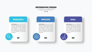 Modern infographic design template with 3 options or steps vector