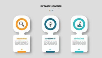 moderno negocio infografía modelo con 3 opciones o pasos iconos vector