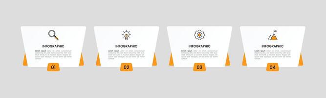 Infographic label design template with icons and 4 options or steps. vector