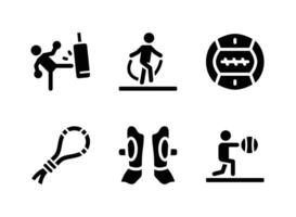 Simple Set of Boxing Vector Solid Icons