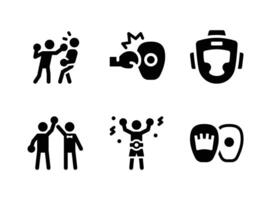 Simple Set of Boxing Vector Solid Icons