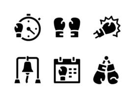 Simple Set of Boxing Vector Solid Icons