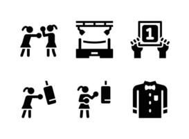 Simple Set of Boxing Vector Solid Icons