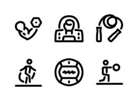 Simple Set of Boxing Vector Line Icons