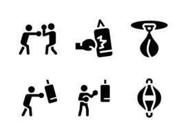 Simple Set of Boxing Vector Solid Icons