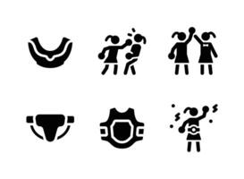 Simple Set of Boxing Vector Solid Icons