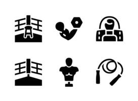 Simple Set of Boxing Vector Solid Icons