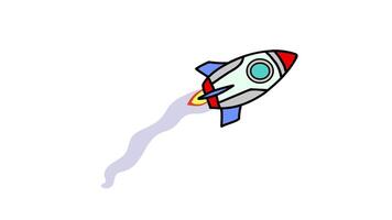Flying Rocket animation video