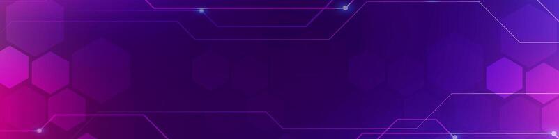 Gradient Digital technology banner. Futuristic banner for various design projects such as websites, presentations, print materials, social media posts vector