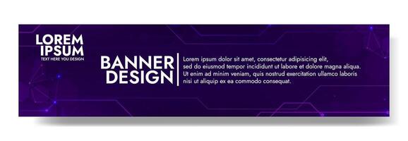 Gradient Digital technology banner. Futuristic banner for various design projects such as websites, presentations, print materials, social media posts vector