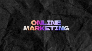 Online Marketing text animation background video