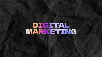 digital marketing texto animação fundo video