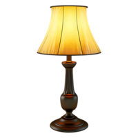 ai gegenereerd 3d renderen van een tafel licht lamp voor slaapkamer Aan transparant achtergrond - ai gegenereerd png