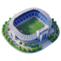 AI generated 3D Rendering of a Isometric Stadium on Transparent Background - Ai Generated png