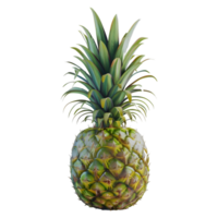 ai genererad 3d tolkning av en ananas på transparent bakgrund - ai genererad png