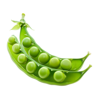 AI generated 3D Rendering of a Green Peas on Transparent Background - Ai Generated png