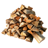 AI generated 3D Rendering of a Chopped Pieces of Woods on Transparent Background - Ai Generated png