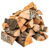 AI generated 3D Rendering of a Chopped Pieces of Woods on Transparent Background - Ai Generated png