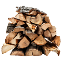 AI generated 3D Rendering of a Chopped Pieces of Woods on Transparent Background - Ai Generated png