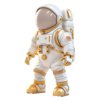 ai generado 3d representación de un astronauta en espacio en transparente antecedentes - ai generado png