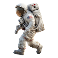 ai generato 3d interpretazione di un' astronauta nel spazio su trasparente sfondo - ai generato png