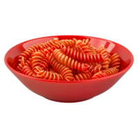 ai gegenereerd 3d renderen van een pasta in een bord Aan transparant achtergrond - ai gegenereerd png