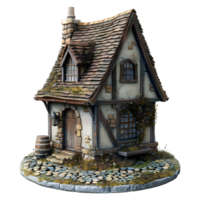 AI generated 3D Rendering of a Small House with Plants Around on Transparent Background - Ai Generated png