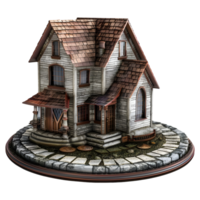 AI generated 3D Rendering of a Small House with Plants Around on Transparent Background - Ai Generated png