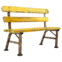 AI generated 3D Rendering of a Yellow Bench For Sitting on Transparent Background - Ai Generated png