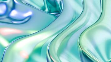 a blue and green liquid background with waves loop animation video