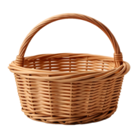 AI generated 3D Rendering of a Empty Fruits or Vegetables Basket on Transparent Background - Ai Generated png