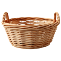 AI generated 3D Rendering of a Empty Fruits or Vegetables Basket on Transparent Background - Ai Generated png