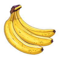 ai gegenereerd sticker van een geel banaan Aan een transparant achtergrond - ai gegenereerd png