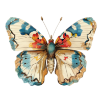 ai generiert Aufkleber von ein Schmetterling auf ein transparent Hintergrund - - ai generiert png