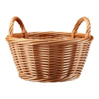 AI generated 3D Rendering of a Empty Fruits or Vegetables Basket on Transparent Background - Ai Generated png