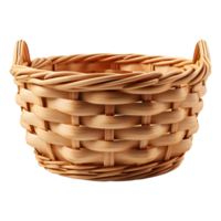 AI generated 3D Rendering of a Empty Fruits or Vegetables Basket on Transparent Background - Ai Generated png