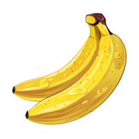 AI generated Sticker of a Yellow Banana On a Transparent Background - Ai Generated png