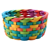 AI generated 3D Rendering of a Empty Fruits or Vegetables Basket on Transparent Background - Ai Generated png