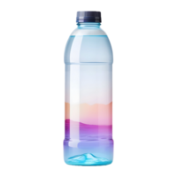 ai generiert bunt Wasser Flasche auf transparent Hintergrund - - ai generiert png