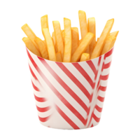 ai gerado francês fritas em transparente fundo - ai gerado png