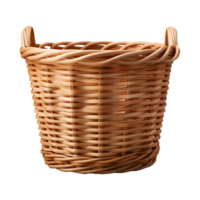 AI generated 3D Rendering of a Empty Fruits or Vegetables Basket on Transparent Background - Ai Generated png