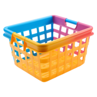 AI generated 3D Rendering of a Colorful Plastic Basket on Transparent Background - Ai Generated png