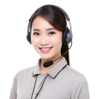 AI generated Young Customer Service Representative on Transparent background - Ai Generated png