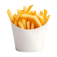 ai généré français frites sur transparent Contexte - ai généré png